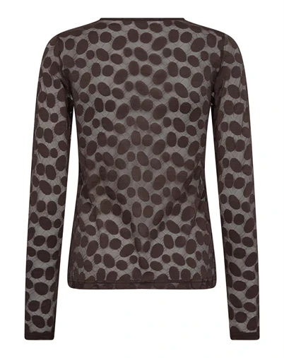 Co'Couture - PenolaCC O-Neck Blouse - Brown 